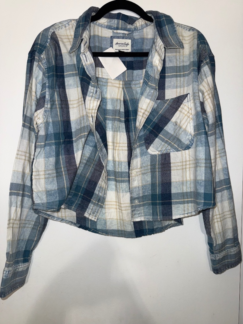 American Eagle Cropped Button up